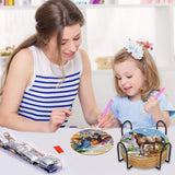 Spring Horse Diamond Art Coasters: 8 Pcs Standing Horse Diamond Painting Coasters with Holder, DIY Crafts Kit for Adults Beginners Home Decor Gifts CRASHOT