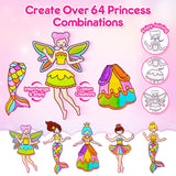 Mocoosy Princess Window Art Kit, DIY Suncatcher Arts and Crafts Kit for Kids Ages 6-8 9-12, Stained Glass Window Art Painting Set for Girls, Unicorn Toys Birthday Gift for Girls 4 5 7 9 10 Years Old Mocoosy