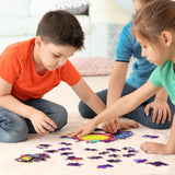 Glow in The Dark 100 Piece Galaxy Puzzle for Kids - Space Jigsaw Puzzles Toys for Boys & Girls Ages 6-8 - Christmas Birthday Gifts for Age 6 7 8 Year Old Toddler Boy Girl Gift - Planet Toy Dan&Darci