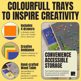 Puzzle Board Tilting with Drawers & Cover Mat - 1000 Pieces Wooden Jigsaw Puzzle Table - 24”x30” Portable Puzzle Board - 3 Tilting Angles & Felt Working Surface - Puzzle Ready Puzzle Ready