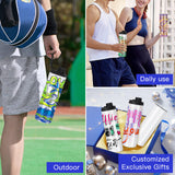 FECBK 8 Pack Sublimation Water Bottle Blanks 20 oz Sublimation Sports Water Bottle with Handle Stainless Steel Sublimation Tumbler Blanks with Lids and Straws, Individually Box, White, Diy Gift FECBK
