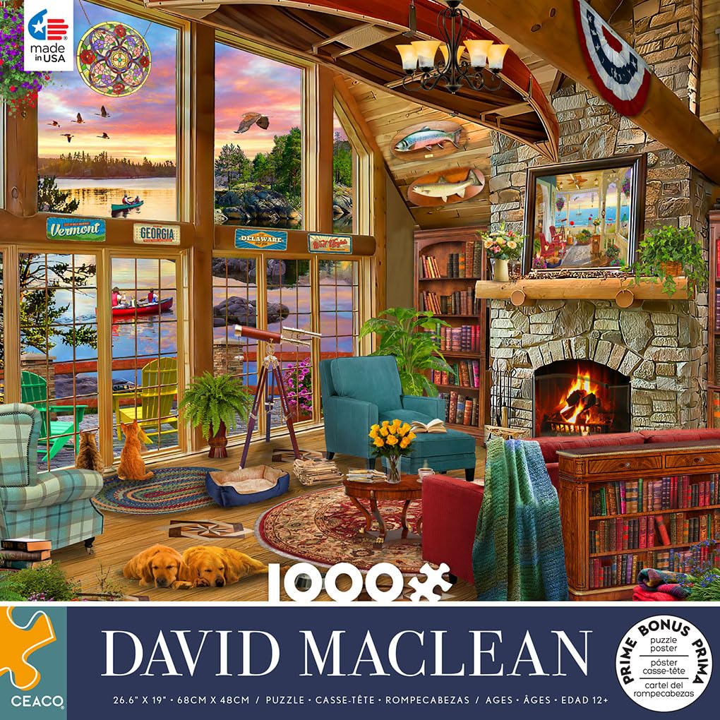 Ceaco - David Maclean - Sunset Lodge - 1000 Piece Jigsaw Puzzle