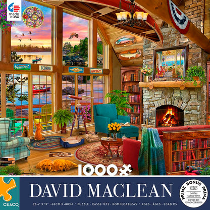 Ceaco - David Maclean - Sunset Lodge - 1000 Piece Jigsaw Puzzle