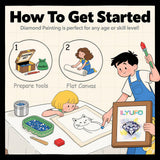 Diamond Art Kits for Adults, 5D Light and Butterfly DIY Diamond Painting Crafts for Home Wall Decor, Ideal Gifts for Art Lovers 12×16inch ILYUFO