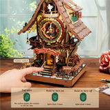 ROKR 3D Wooden Puzzles for Adults, Cuckoo Clock Model Kit, Room Home Decor DIY Watch Making Kit Functional Mechanical Building Toys, Hobbies Birthday Christmas Day Gifts for Men Women Kids 14+ ROKR