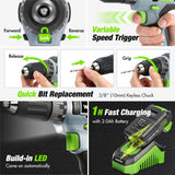 WORKPRO Home Tool Set with Power Drill, 157PCS Power Drill Sets with 20V Cordless Lithium-ion Drill Driver, Home Tool Kit for All Purpose, Cordless Drill Set Combo Kit With Tool Bag WORKPRO