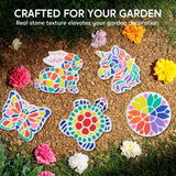 Klever Kits Stepping Stones Painting Kit for Kids - Paint 5 Garden Stones, Ceramic Garden Decor, Unicorn Craft Kits for Boys, Gifts for Boy, Girl Age 8+ Year Old - Summer Gift Klever Kits