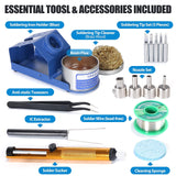 YIHUA 862BD+ SMD ESD Safe 2 in 1 Soldering Iron Hot Air Rework Station °F /°C with Multiple Functions YIHUA