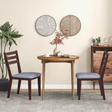 Giantex Wood Dining Chairs Set of 2, Upholstered Kitchen Chair with Solid Rubber Wood Frame, Armless Wooden Dining Side Chairs with Cushion Seat, Farmhouse High Ladder Dining Room Chair Giantex