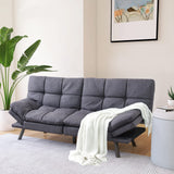 Opoiar Futon Sofa Bed,Small Splitback Linen Fabric Memory Foam Couch,Modern Convertible Love seat for Compact Living Spaces,Studio,Apartment,Dorm,Guest Room,Home Office 71”/Grey Sofa Opoiar