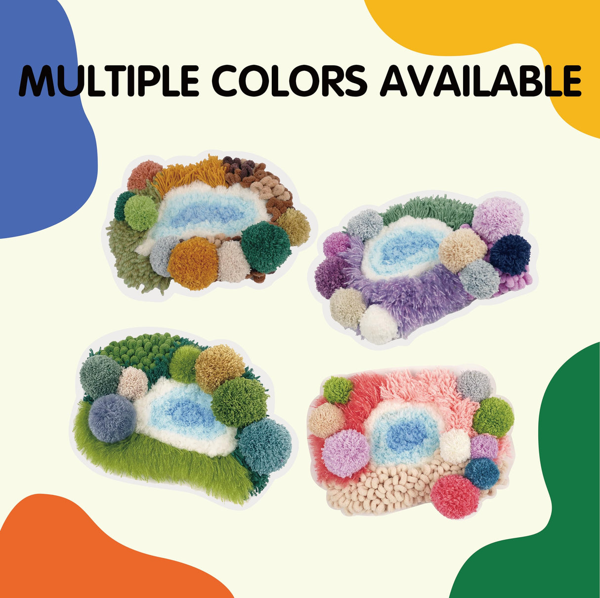 ChillFuzz Latch Hook Kits for Adults - Kids Crochet Kit for Beginners Arts and Craft Kit Moss Rug Coaster Green Latitude37N ChillFuzz