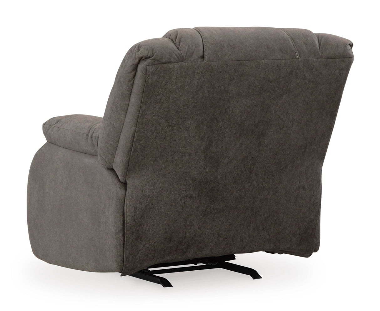 Signature Design by Ashley First Base Modern Faux Leather Rocker Recliner, Gray Signature Design by Ashley