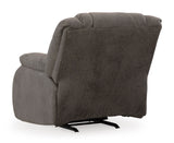 Signature Design by Ashley First Base Modern Faux Leather Rocker Recliner, Gray Signature Design by Ashley