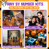 Halloween Paint by Numbers Kit for Adults Beginner, Fall Paint by Number Halloween, Painting by Numbers, Easy DIY Crafts for Gift Home Wall Decor 16x20inch hkejoi