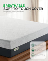 Life Balance 8 Inch Queen Size Mattress, Cooling Gel Memory Foam Mattress in a Box, Made in USA Queen Mattresses, Motion Isolation, Pressure Relief, Medium Firm, CertiPUR-US Certified, CY-8-Q Life Balance