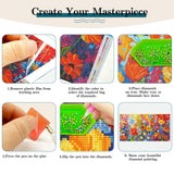 JOOZ Diamond Painting Kits for Adults - DIY 5D Large Diamond Art Kits for Adults Flowers, Full Drill Diamond Art Flowers Kit, Gem Art Kits for Home Wall Decor (27.5 X 15.7 Inch) JOOZ