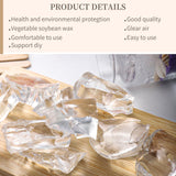 Sel Natural 4.4 lb Gel Wax for Candle Making Clear High Density Jelly Candle Wax with 100 Wick, 100 Wick Stickers and 10 Dye for DIY Project Making Supplies Sel Natural