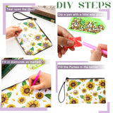 Kigley 4 Pcs Diamond Art Purse Sunflower Diamond Painting Bags and Purses Coin Purse Kits for Adults 5D DIY Summer Wristlet Handbag Makeup Bag with Zipper for Graduation Birthday Gift Kigley