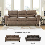 Signature Design by Ashley Navi Modern Queen Sofa Sleeper with Removable Cushions, Dark Brown Signature Design by Ashley