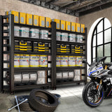 SFTORMAS 72" H Garage Shelving with Wheels Heavy Duty Storage Shelves Adjustable 5 Tier Metal Shelves for Garage Warehouse Basement Industrial Utility Racks,Black,72" HX35 WX15.75 D SFTORMAS