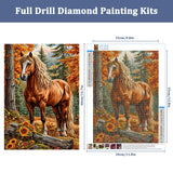 Auremi Horses Diamond Art Painting, Diamond Art Painting Kits, 5D Animals Diamond Art Kits, Full Drill Diamond Dots Paintings for Beginners, Diamond Art Painting Kits for Home 30x40 cm Auremi