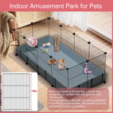 VISCOO 12 Panels Small Animal Playpen,Pet Playpen with Waterproof Mat,C&C Cage for Guinea Pigs,Puppy Play Pen,Bunny Playpen,Indoor Outdoor Portable Metal Wire Yard Fence VISCOO