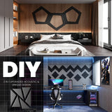 18 pack Acoustic Panels With Self-Adhesive, 12"X 12"X 0.4"Sound Proof Foam Panels, Sound Panels High Density, Soundproof Wall Panels for Home Studio Office-Black ROOME