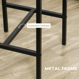 HOMCOM Rustic Brown 3-Piece Industrial Bar Table and Stool Set for Small Spaces HOMCOM