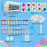 Kiditos Magic Water Elf Toy Kit, Aqua Fairy Water Gel Kit with 20 Magic Gels, 10 Sea Creature Molds. Christmas Gifts, Birthday Gifts, Party Favors, Arts & Crafts DIY STEM for Kids(20 Colors) Kiditos