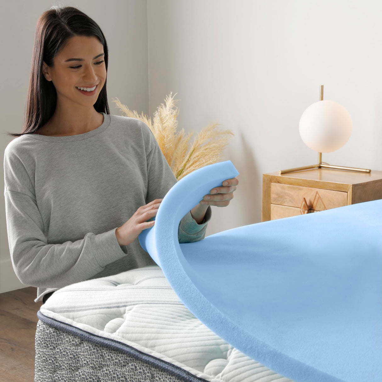 Serta Comfort Cool Memory Foam Mattress Topper, 1.5 Inch, Twin XL Serta