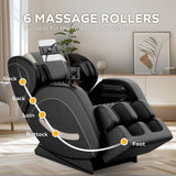 2025 Massage Chair Full Body, Zero Gravity Massage Chair with Auto Modes, Airbag Massage, 6 Fix Point Rollers, Foot Massage, Heating, Touch Screen Controller, Home Relaxation Recliner with Massage Msutree