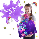 GirlZone Sparkly Unicorn Egg Surprise Slime Kit for Girls, Sensory Toys for Kids, Create Cloud Slime & Magical Unicorn Slime, Ideal Arts and Crafts Easter Gift for Kids Aged 7-12 Years Old GirlZone