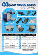 CO2 Galvo Laser Engraver Laser Marking Machine Laser Marker 30W, 140×140mm Lens with D80 Rotary Axis SFX