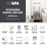 Ilyapa Window Frame Wall Decor 2 Pack - Large 18x22 Inch Rustic White Wood Window Pane Country Farmhouse Decorations Ilyapa