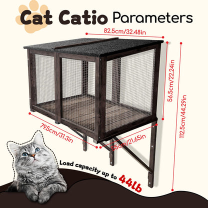 Cat Catio Window Catio for Indoor Cats Expandable Cat Window Perch with Outdoor View Window Box for Multiple Cats for Viewing,Sunbathing,Relaxing,Playing,Lounging, Sleeping,Enjoying Scenery