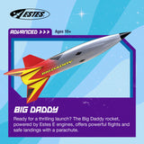 Estes 2162 Big Daddy Rocket-Building Kit, Advanced Flying-Rocket-Model Kit for Ages 10+ Estes