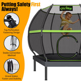 Cylivolk 7FT Trampoline for Kids, Heavy Duty Recreational Trampolines Toddler Trampoline with Enclosure Net Ladder Indoor Outdoor Trampoline CPC Approved Cylivolk