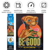 DIAMOND DOTZ Kit - E.T. Be Good - Diamond Painting Kit for Adults - Diamond Art Painting of E.T. the Extra-Terrestrial - Movie Diamond Painting Camelot Fabrics