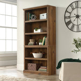 Sauder Vintage Oak 5-Shelf Bookcase for Stylish Storage Solutions Sauder