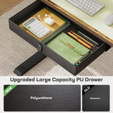 Marsail Electric Standing Desk with Drawer, 48 x 24 Electric Stand Up Desk, Ergonomic Adjustable Desk with Storage, Headphone/Bag Hooks, Computer Desk for Home & Office with Cable Management,Brown Marsail