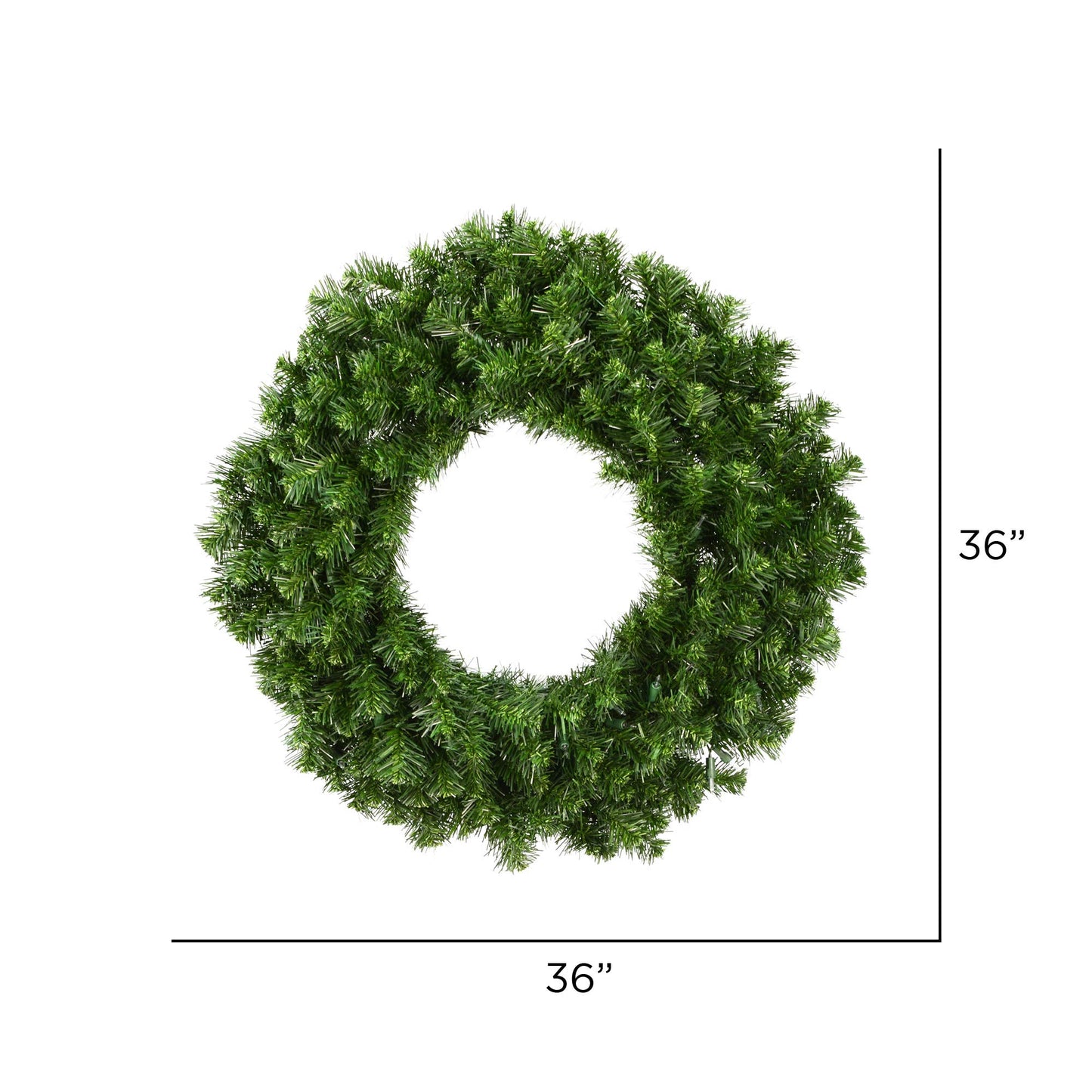 Vickerman 36" Unlit Douglas Fir Artificial Christmas Wreath with PVC Tips - Outdoor Rated Christmas Wreath for Front Door or Mantel - Seasonal Holiday Decor