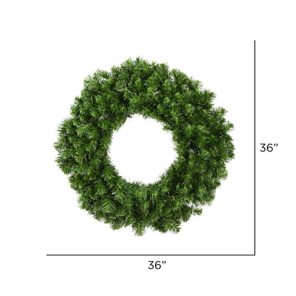 Vickerman 36" Unlit Douglas Fir Artificial Christmas Wreath with PVC Tips - Outdoor Rated Christmas Wreath for Front Door or Mantel - Seasonal Holiday Decor