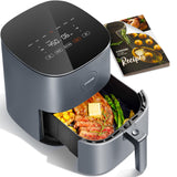 COSORI Air Fryer 9-in-1, Compact 5-Qt, Perect for Meat Enthusiasts with 450°F Max Heat Function, 130+ In-App Recipes, Little to No Oil, Easy Clean Glass Touch Panel & Nonstick Basket, Gray COSORI