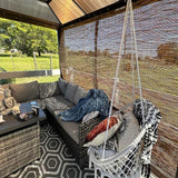 Generic Patio Bamboo Roller Shades, Outdoor Roll-up Blinds, Bamboo Window Shade, Home Roman Blinds, Anti-UV 36x72 27x48 34x84 55x96 20x84in (Color : Brown) WoodArtSupply