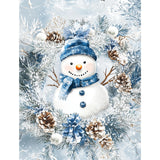 JOASURA Christmas Diamond Art Kits for Adults,DIY Snowman Diamond Painting Round Full Drill 12x16in,5D Diamond Dots Art for Beginning Xmas Home Wall Decor JOASURA