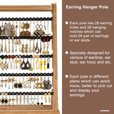 Poyilooo Earring Holder Organizer, Rustic Wood Earring Holder Stand, 5 Layer Jewelry Holder Organizer with 270 Earring Tree Holes Display Rack for Stud Earings & Hoop Earrings, Gifts for Women Poyilooo