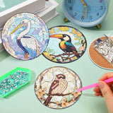 croshom 8 PCS Birds Diamond Art Coasters Diamond Painting Coasters Kits with Holder, Birds DIY Coasters for Adult Beginners, Diamond Art Crafts Supplies croshom