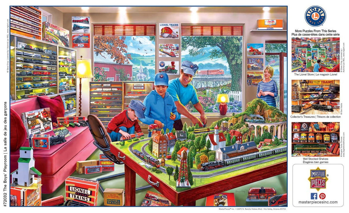 MasterPieces 1000 Piece Jigsaw Puzzle for Adults, Family, Or Youth - The Boy's Playroom - 19.25"x26.75" Masterpieces