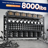 Yizosh 68" W Metal Garage Storage Shelves,Heavy Duty Adjustable Steel Organization Shelving,Utility Rack Shelf,68" W x 24" D x 63" H for Basement,Warehouse,Industrial Yizosh