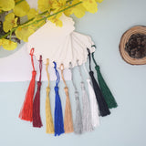 Makhry 100 Pieces Bookmark Tassels 13cm/5 Inch Colorful Silky Tassels with Loop Handmade Tassels for Crafts Jewelry Making DIY Art Projects School Supply 10 Colors（(Mixed 2 Dark) Makhry